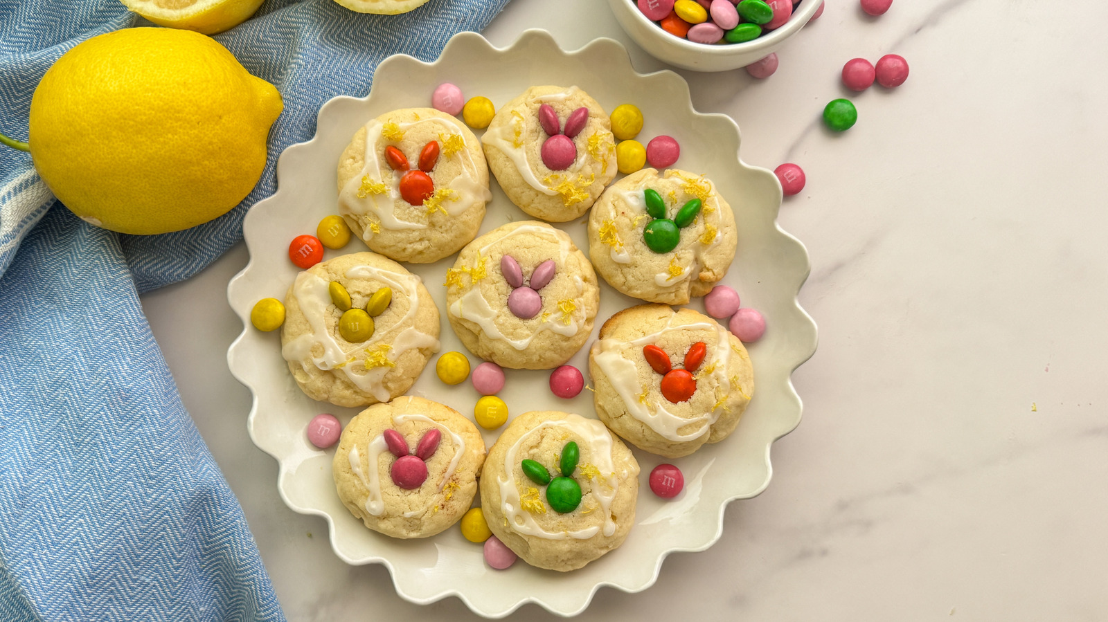 Receta de galletas de conejito de Pascua con limón