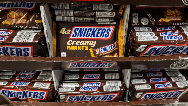 Estantes de barras Snickers