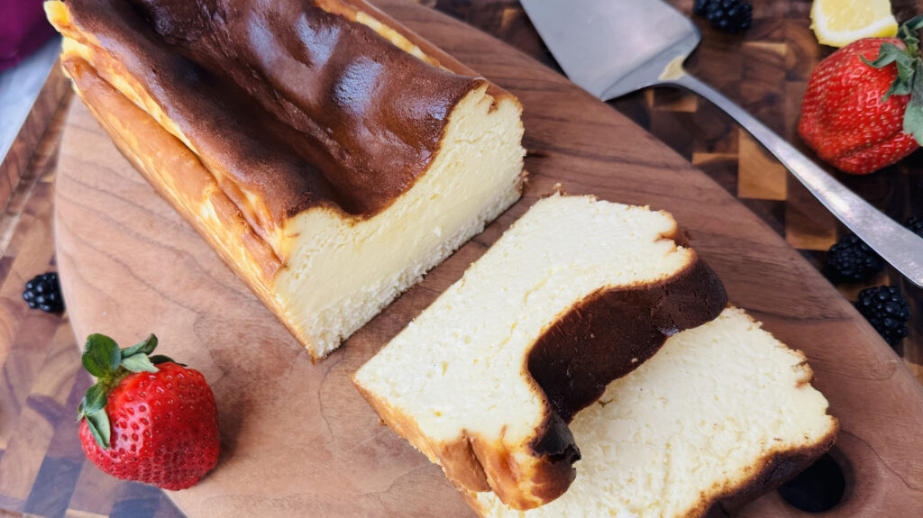 Receta de tarta de queso vasca en pan