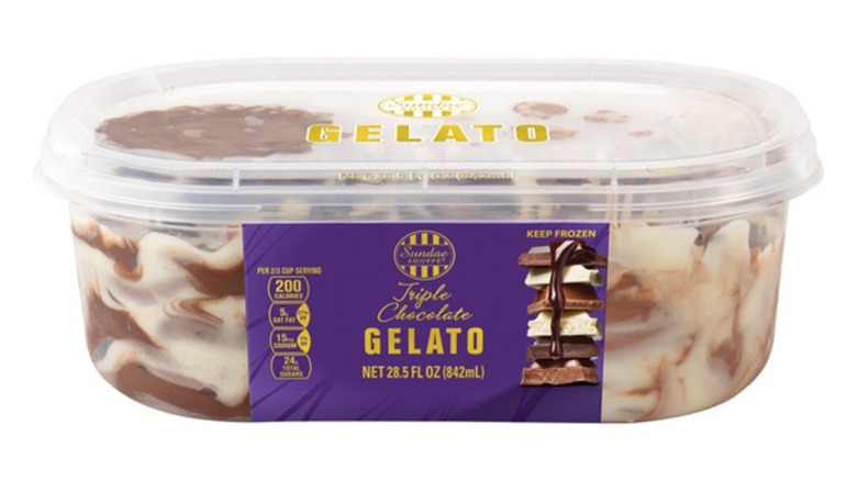 Tarrina de helado de chocolate triple Aldi Sundae Shoppe
