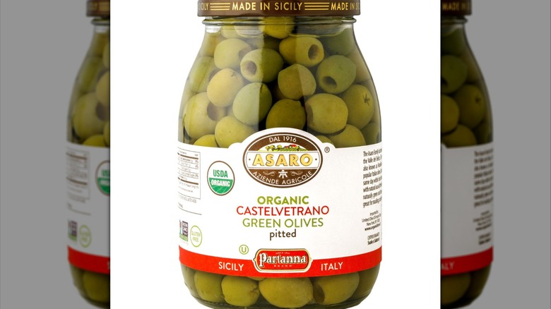 Tarro Costco de Aceitunas Castelvetrano Verdes Orgánicas Asaro