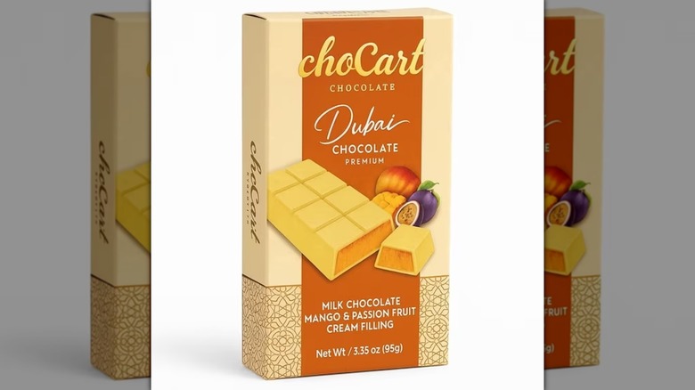 Barra de chocolate ChocCart con mango exótico y maracuyá