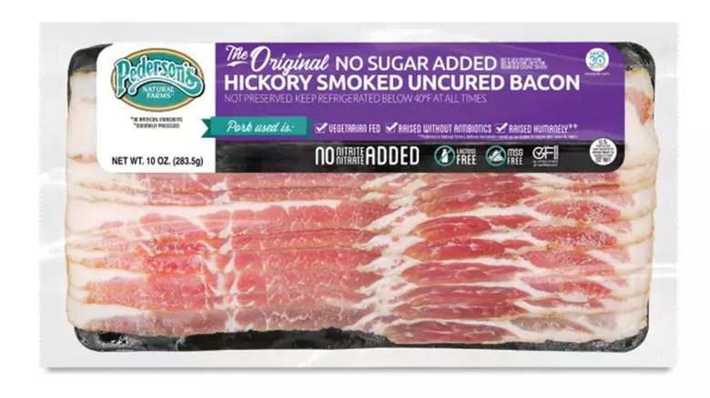 paquete de tocino sin curar de pederson natural farms