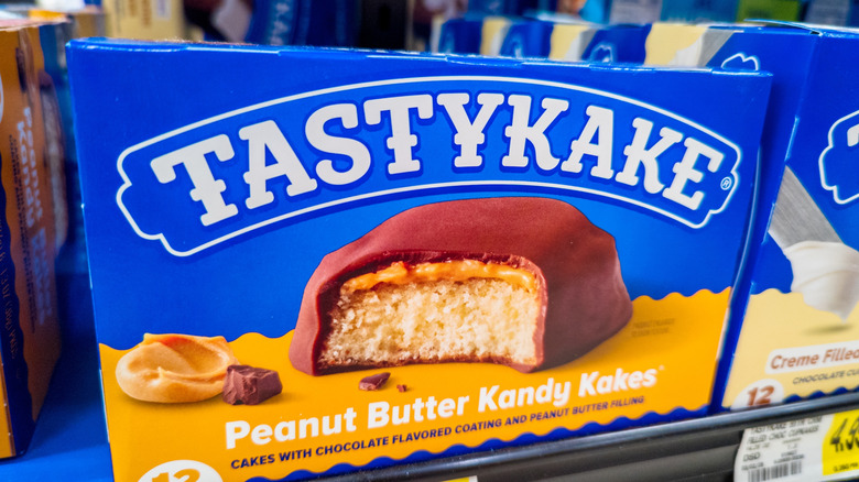 Caja de kandy kakes de mantequilla de maní Tastykake