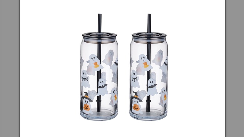 Dos vasos Ghost Glass Can Sipper
