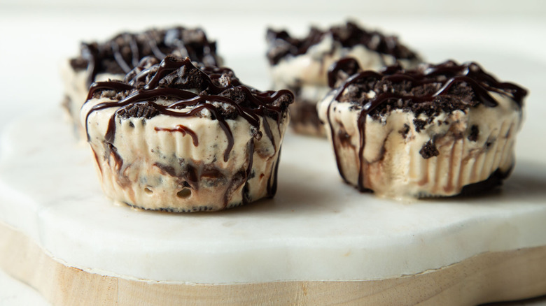 Tartas de barro Oreo terminadas