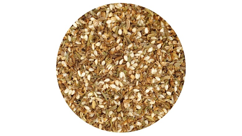 Mezcla de especias Dukkah en círculo