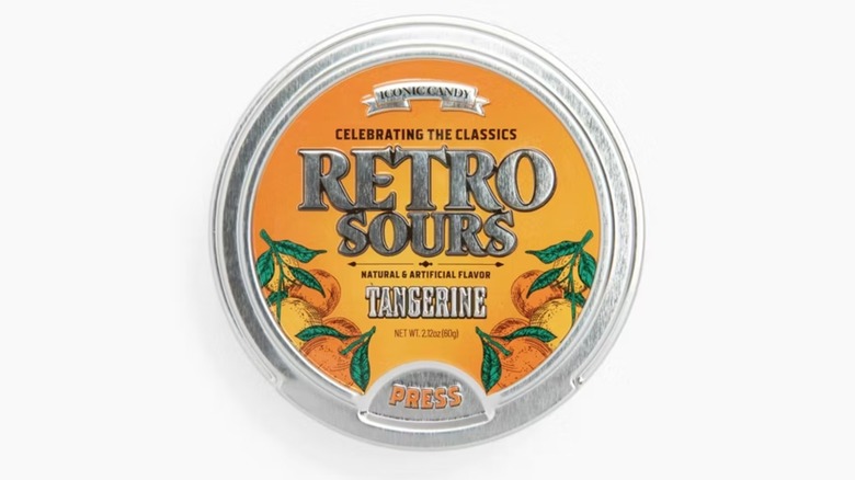 Lata de caramelos con sabor a mandarina Retro Sours