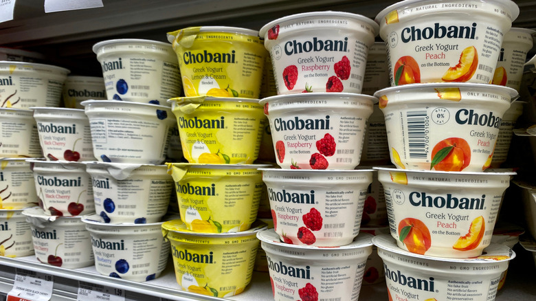 Yogures griegos Chobani en la tienda