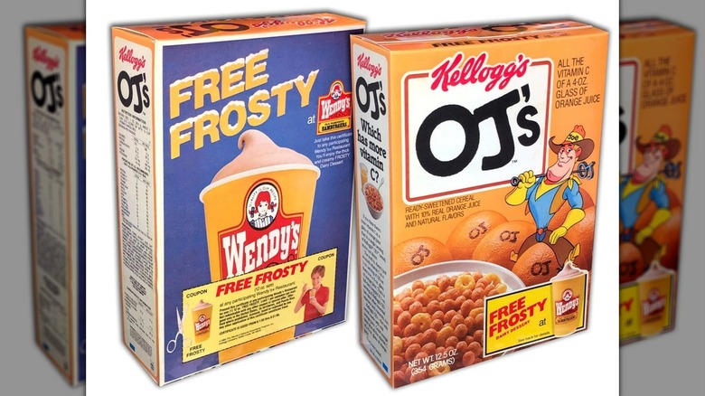 La vista frontal y posterior de una caja de cereales de DO sobre un fondo blanco.