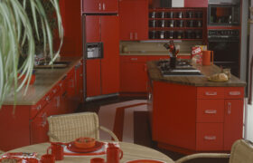 7 colores de pintura de cocina populares de los años 70 que merecen un renacimiento